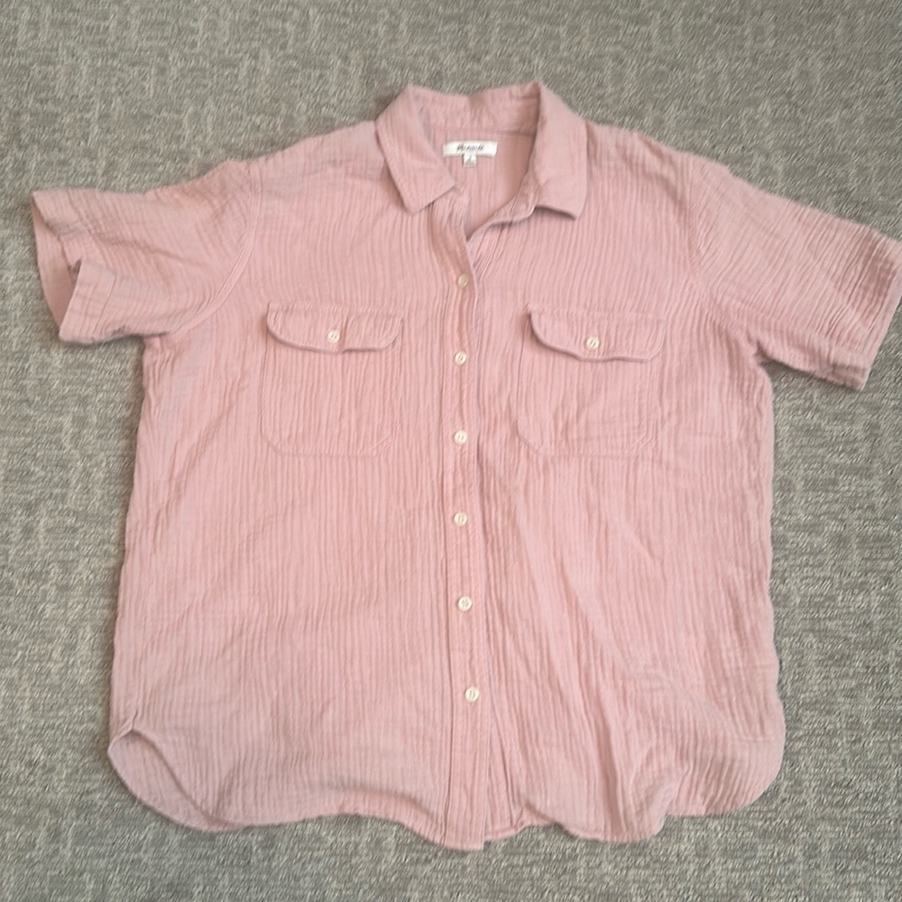 Madewell blush button up